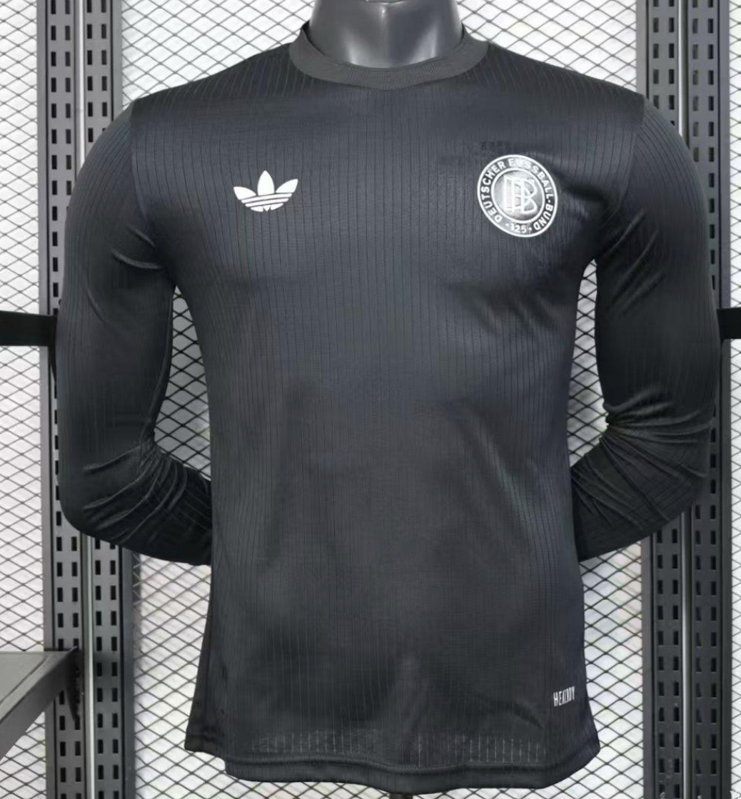 Germany 125th Anniversary Player Jersey Long Sleeve Black