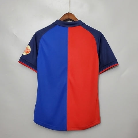 Barcelona 100 Years Retro Shirt 1999 Blue and Claret
