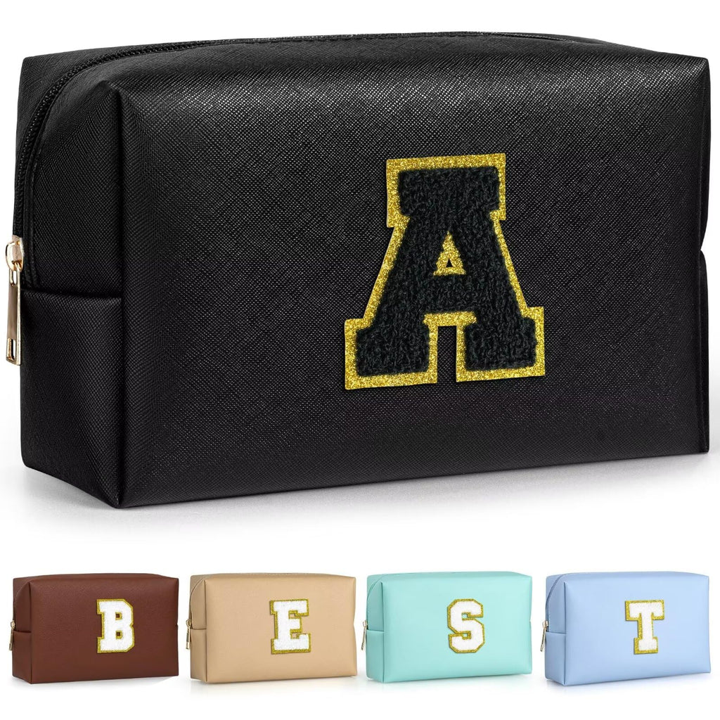 TOPEAST Gifts for Friends Female Mom, Cute Makeup Bag Small Pink Cosmetic Bag Travel Toiletry Bag, Personalized Birthday Gift for Women Girl, Preppy Travel Stuff for Girls (Purple C)