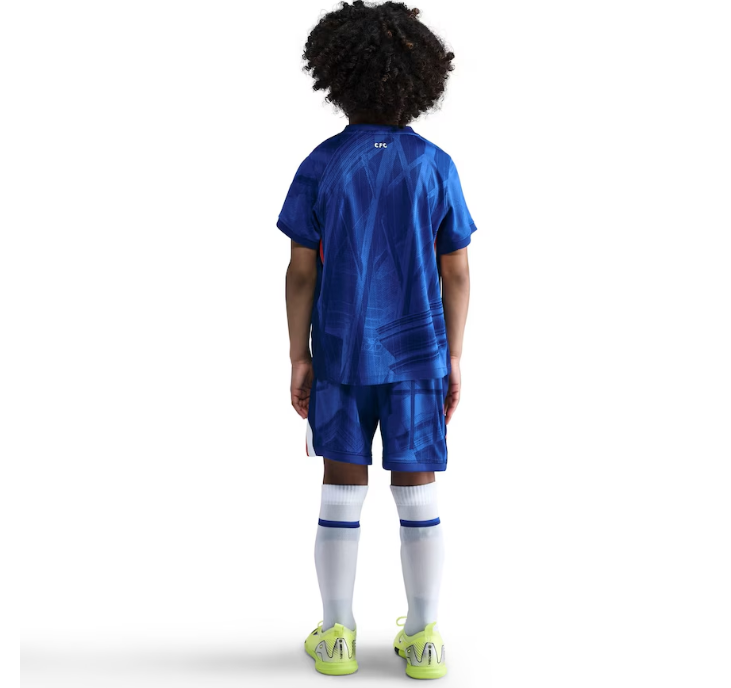 Kids Chelsea Home Kit 25/26 with World Champions 25 printing
