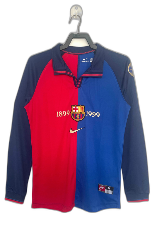 Barcelona 98/99 I Home Jersey - Long Sleeve Retro Version