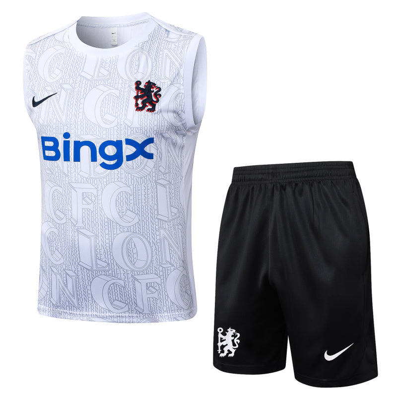 Chelsea Kit Pre Match Jersey + Shorts - No Sleeve 25/26
