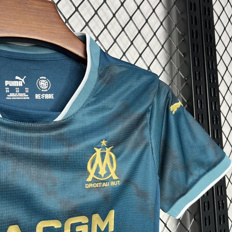 Kids Olympique de Marseille Away Kit 2024/2025