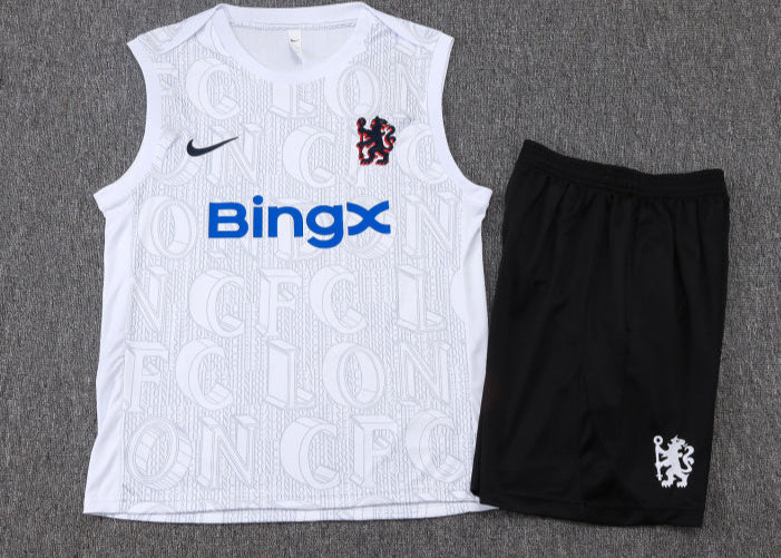 Chelsea Kit Pre Match Jersey + Shorts - No Sleeve 25/26