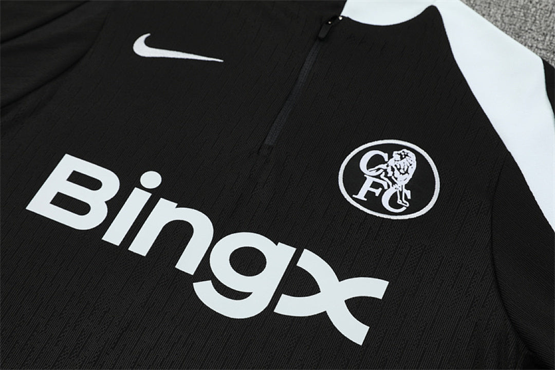 Chelsea Pre-Match Black II Tracksuit 25/26
