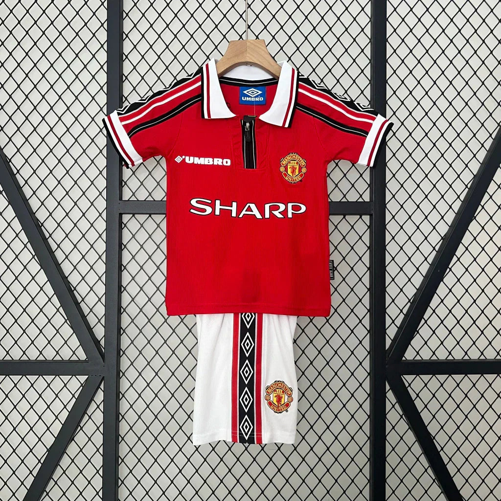 Kids Manchester United Home Kit 1999/2000 - Retrﾃｴ