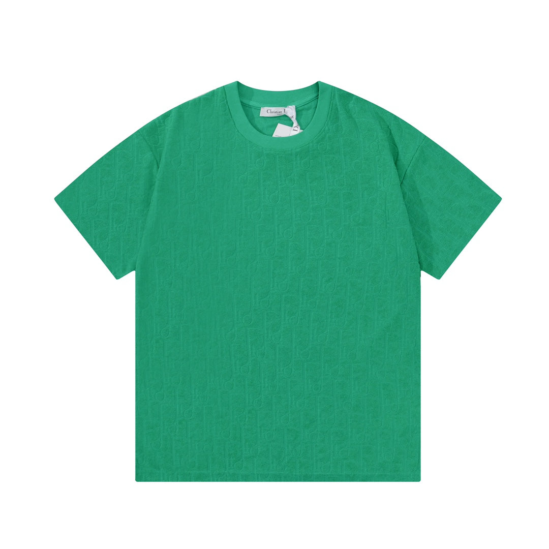 Jacquard towelling T-shirt