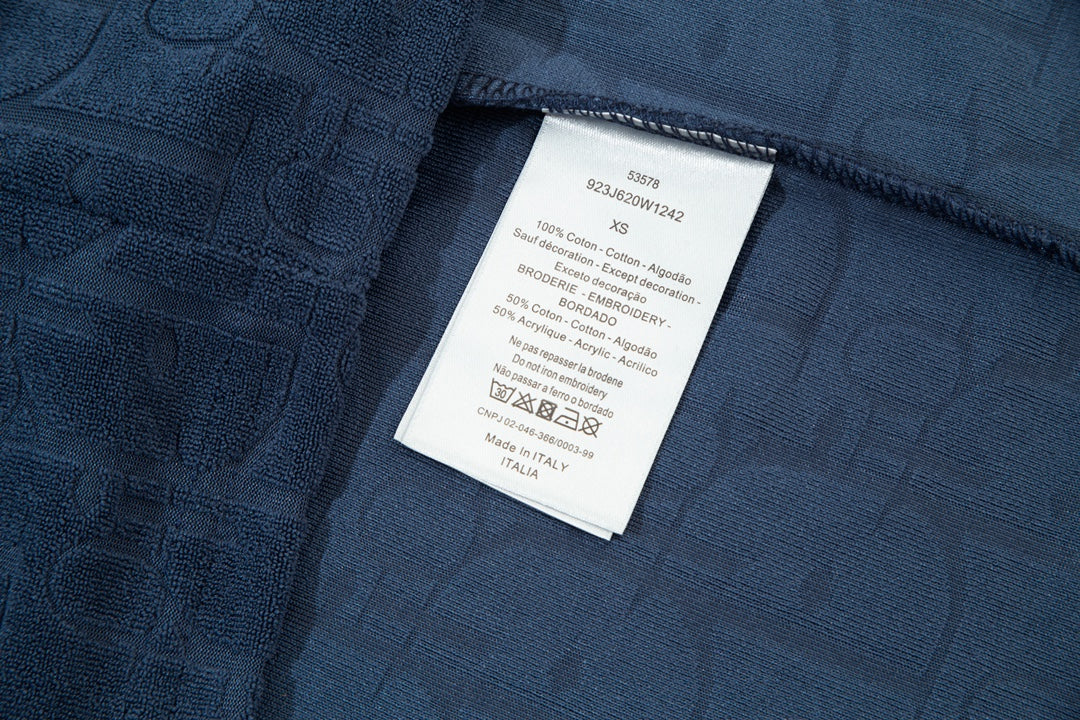 Jacquard towelling T-shirt