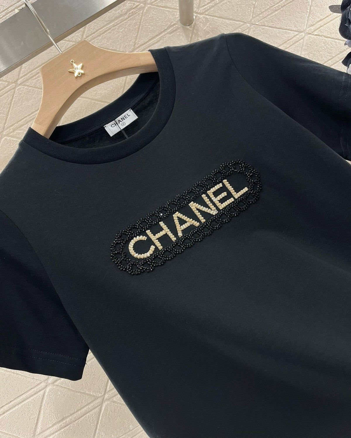 Embroidered cotton T-shirt