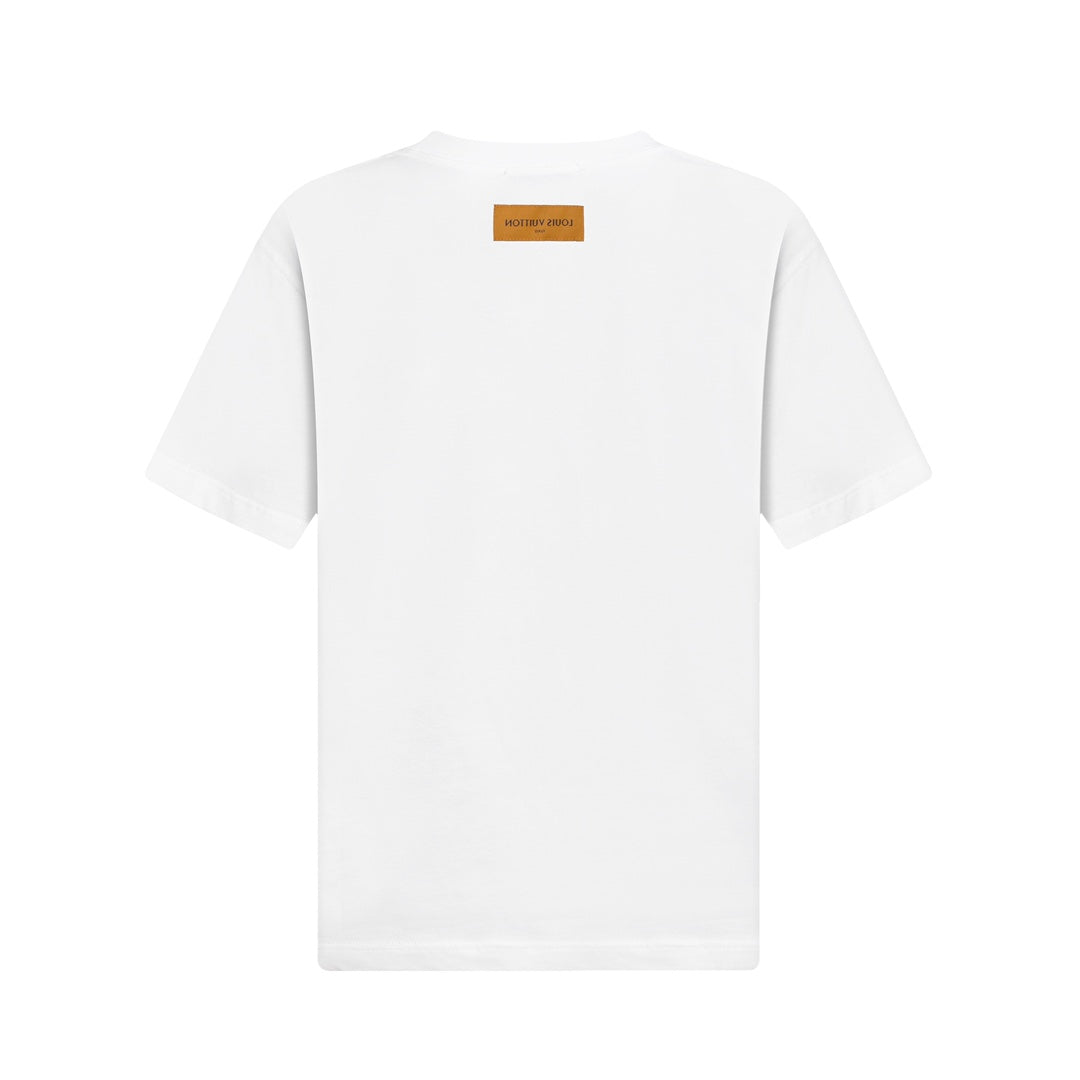 Pearl embroidered cotton T-shirt