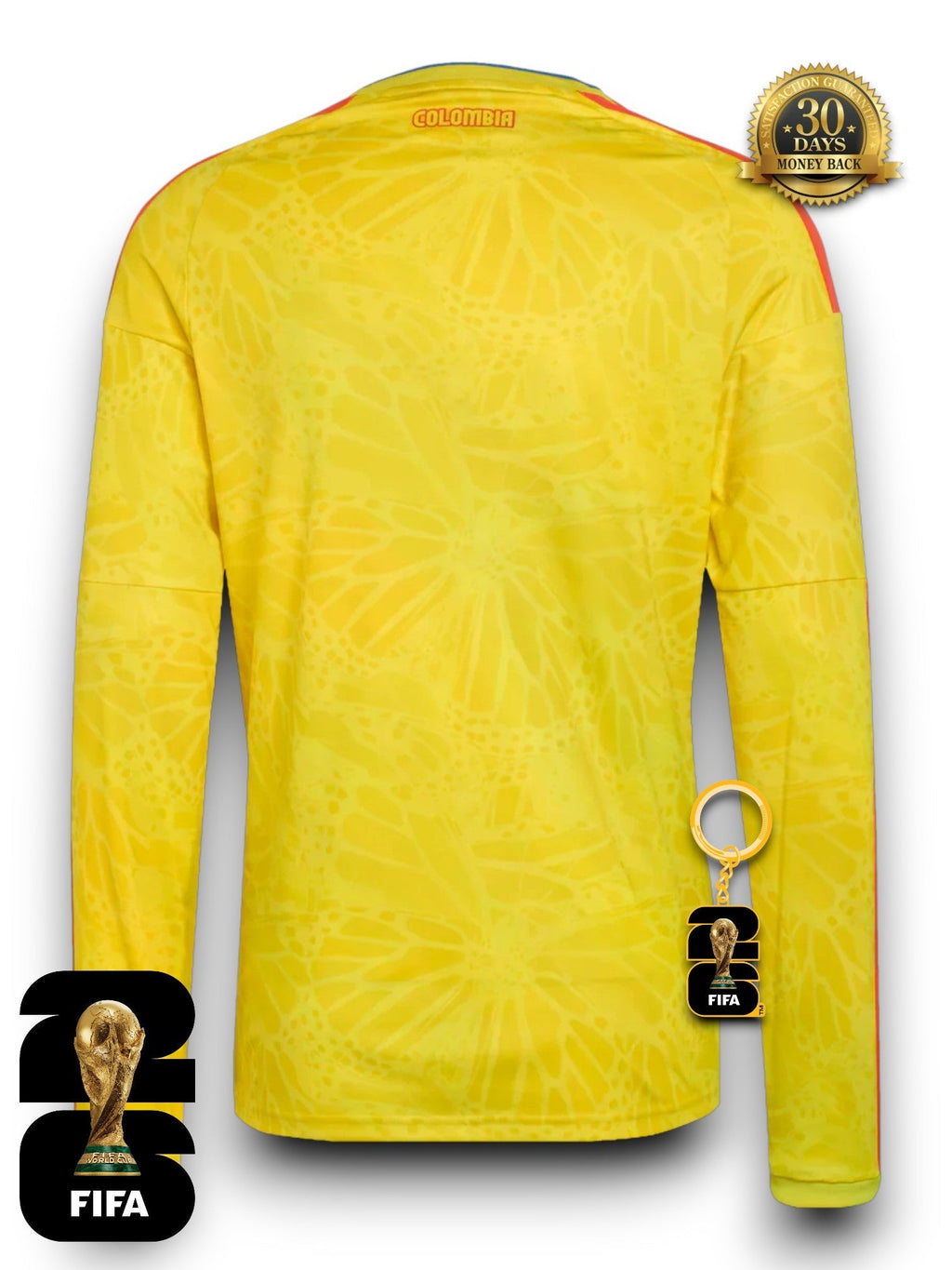 Colombia World Cup 2026 Jersey Player Version - Long Sleeve