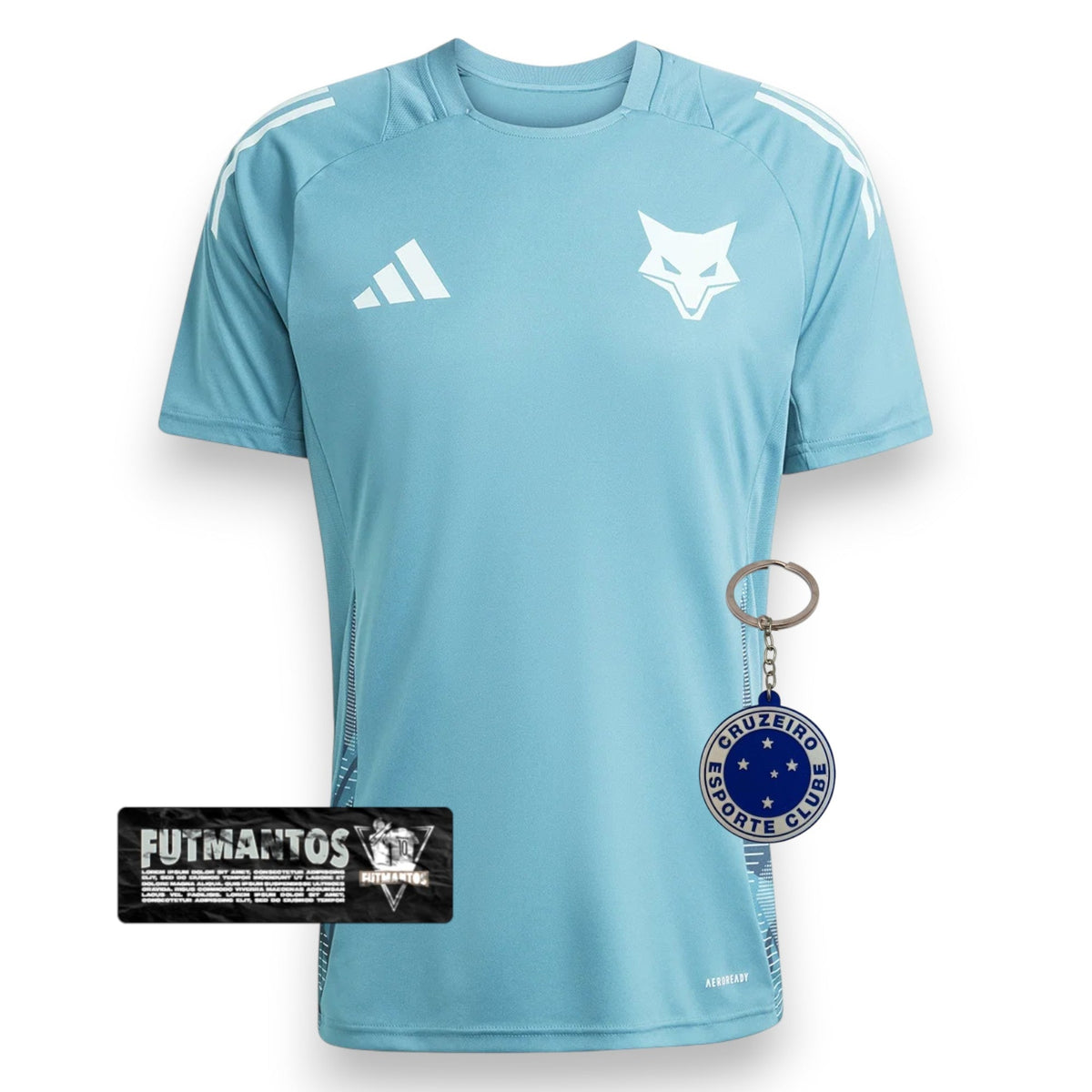 Camisa de Treino Cruzeiro 25/26 Azul Turquesa+Branco
