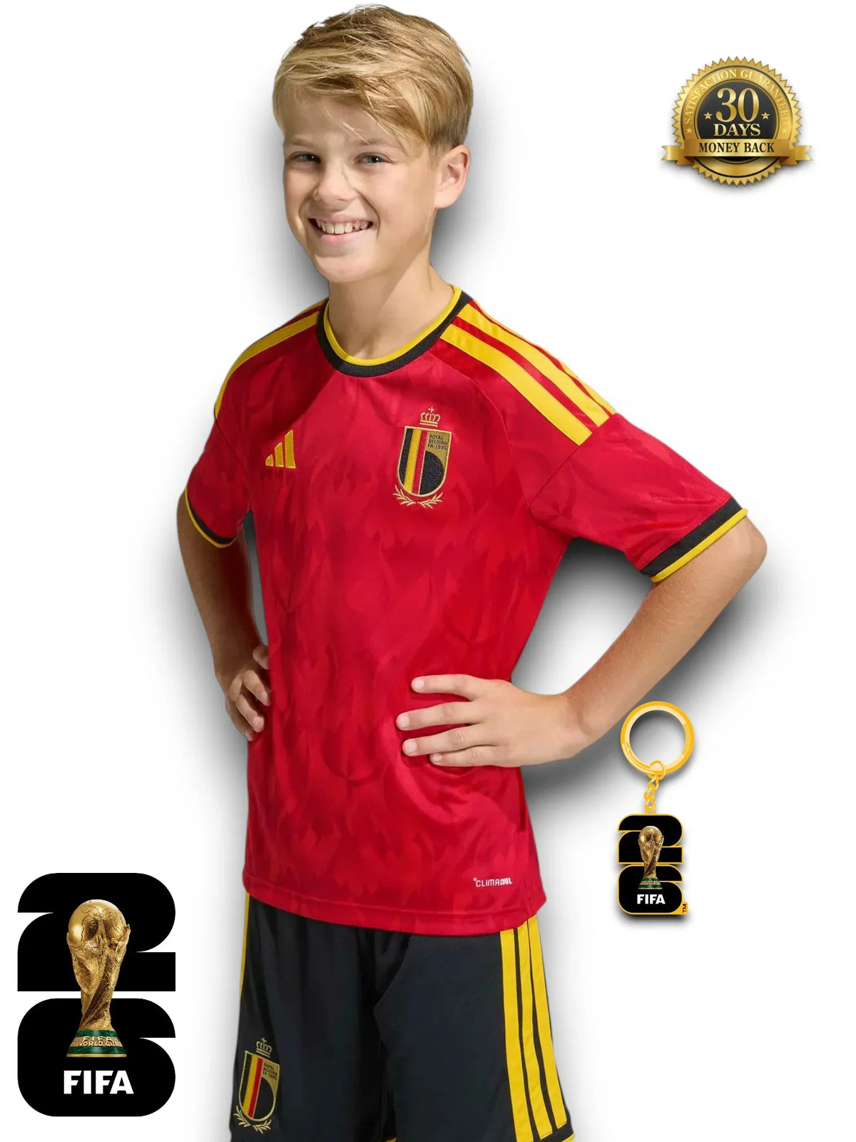 Kit Kids Belgium World Cup 2026 Jersey