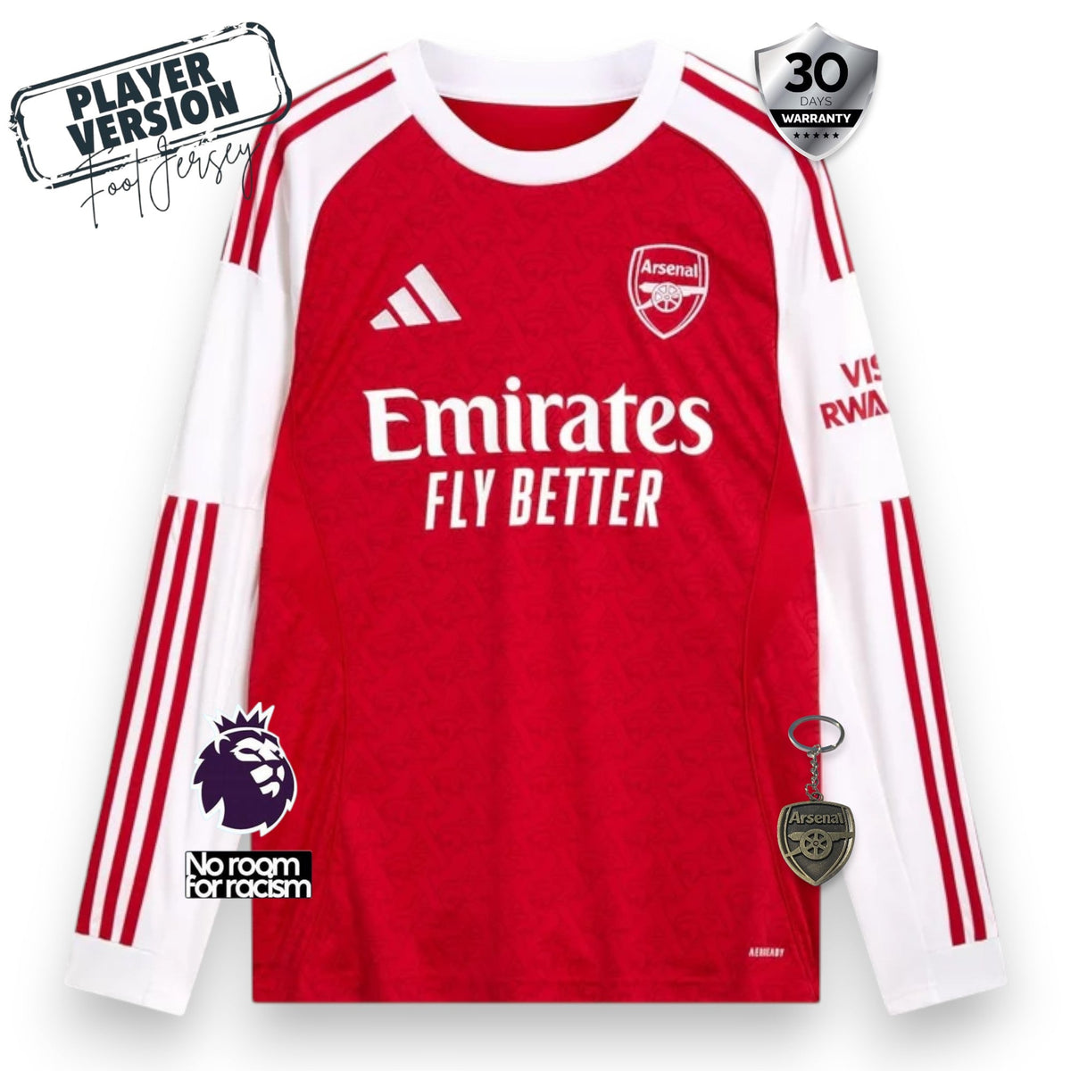 Arsenal Player Home Jersey 2025/26 Long Sleeve